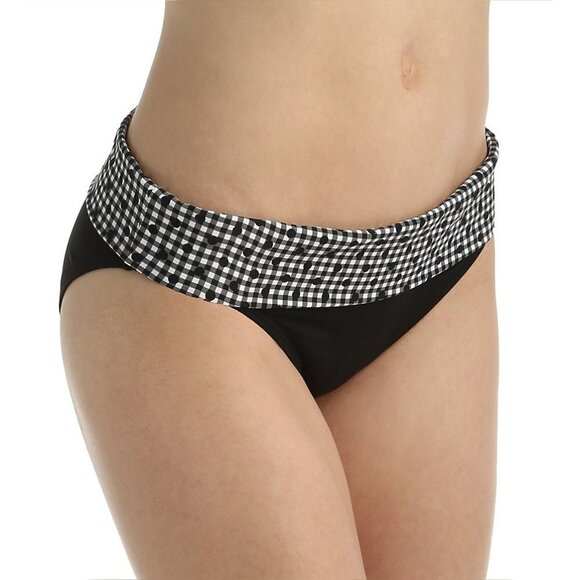 NWT Captiva black & white plaid bikini bottom - Picture 3 of 7